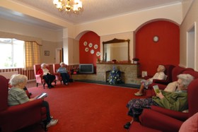 The principal lounge at The Coach House Nursing Home